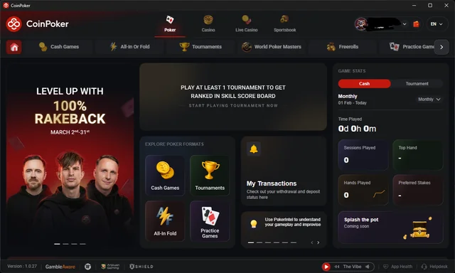 Зеркало CoinPoker — главная страница