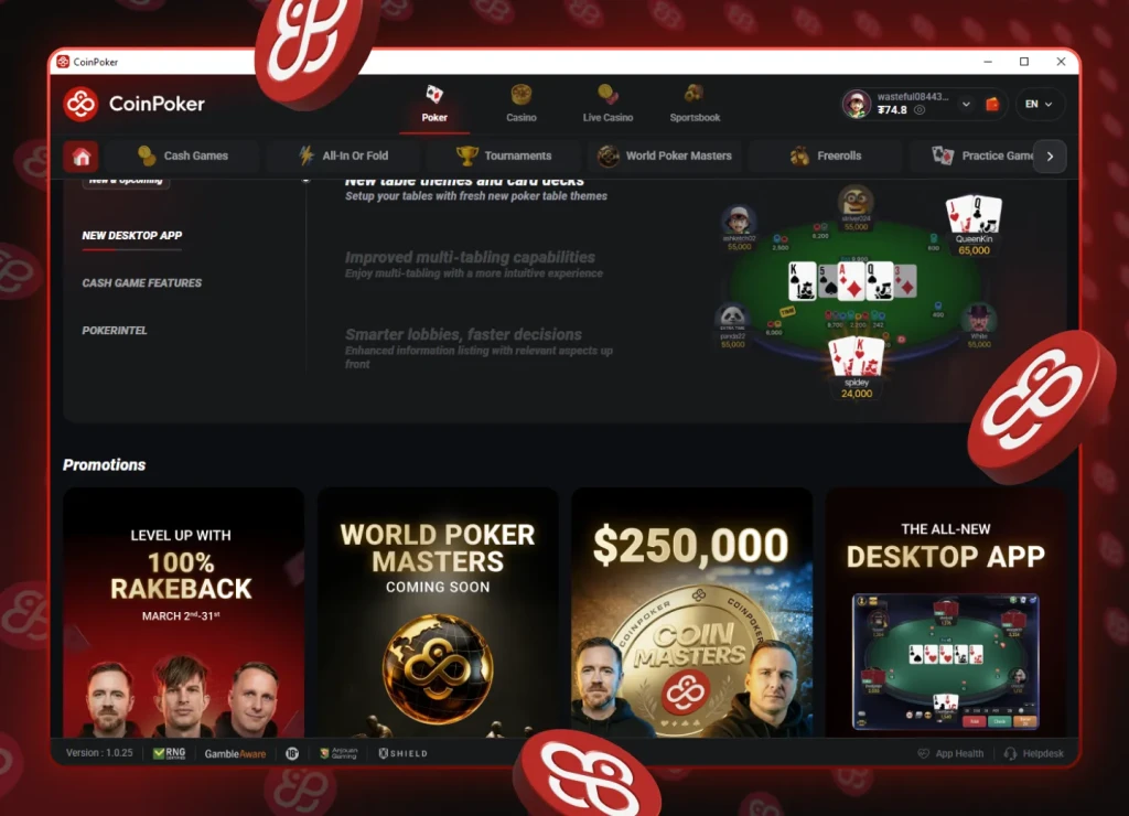 Зеркало CoinPoker — покерный стол